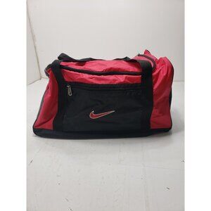 Nike Duffle Bag  Red Black Medium Gym Bag RN # 56323 Adjustable Strap Pre Owned